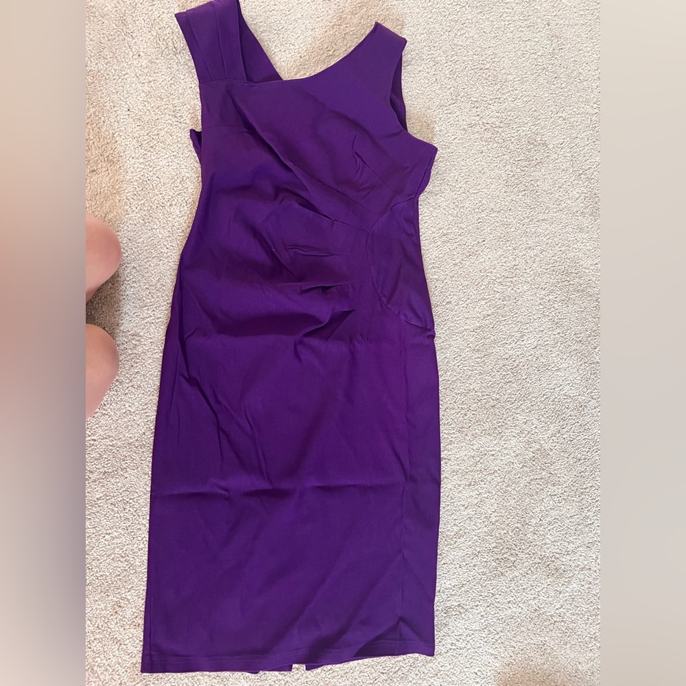Haute Edition Retro Sleeveless Bodycon Purple Dress - Picture 4 of 6
